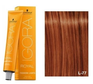 Tinte Igora Royal Fashion Lights Mechas Cobrizo Intenso L-77 60 ml